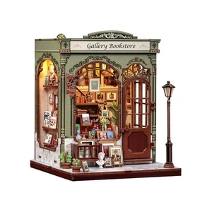 Wooden Miniature Scene House 3D Stereoscopic Hand Assembled Book Stand GX - Picture 1 of 12