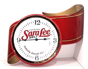 Vintage Sara Lee Red Ribbon Deli Advertising Clock Tested And Works - Picture 1 of 5