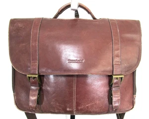 Samsonite Braun Leder 15" Laptoptasche Aktentasche Kuriertasche Schultertasche - Bild 1 von 10