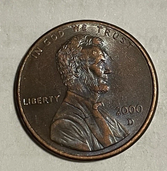 2000D Mint Mark Penny Coin, Close AM Error - Image 1 of 3