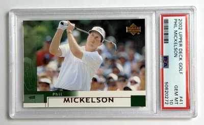 Golf Upper Deck Phil Mickelson #41 2002 PSA 10 RC Foto 1 de 2