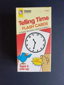 Vintage Telling Time Flash Cards by Trend Enterprises 1985 New - Picture 1 of 3