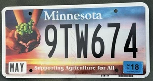 Minnesota Supporting Agriculture For All License plate - Picture 1 of 2