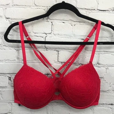 Бюстгальтер женский Victorias Secret 38C балконет бомба погружение красный - Изображение 1 из 4