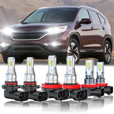 Combo faros LED haz alto/bajo para Honda CR-V CRV 2015-2019 6X + bombillas antiniebla Foto 1 de 4