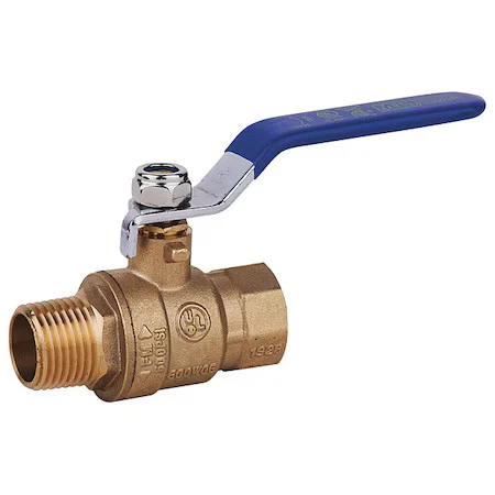 3/8" Fnpt X Mnpt Brass Ball Valve Inline, G-Mbb-38 - Image 1 of 1