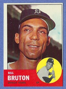 1963 Topps Baseball #437 Bill Bruton Detroit Tigers EX/EX++ - Picture 1 of 2
