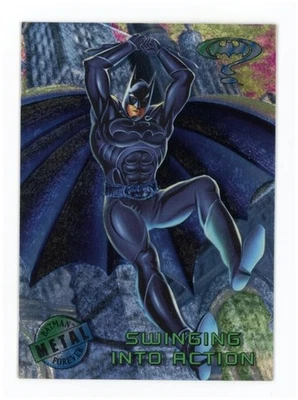 Коллекционная карточка 1995 Fleer Metal Batman Forever #8 Swinging Into Action DC Comics - Изображение 1 из 3