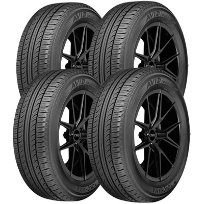 (QTY 4) P215/60R15 Yokohama Avid Touring S 93T SL Black Wall Tires - Image 1 of 4