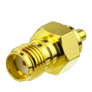 SMA Jack Female to MMCX Plug straight RF Coax Adapter Connector; Gold-plated - Picture 1 of 4