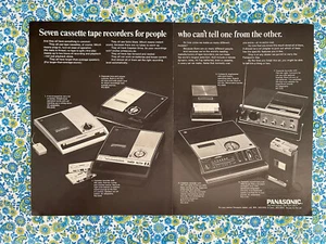 Vintage 1969 Panasonic Tape Recorders Print Ad - Picture 1 of 9