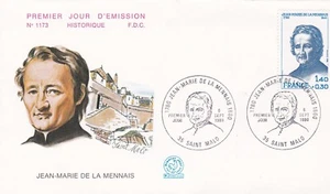 Francia 1980 FDC Jean Marie Del La Lamennais yt - Bild 1 von 1