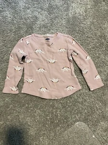 Old Navy Girls Sz 3T Pink Dinosaur Sweater 100% Cotton - Picture 1 of 3