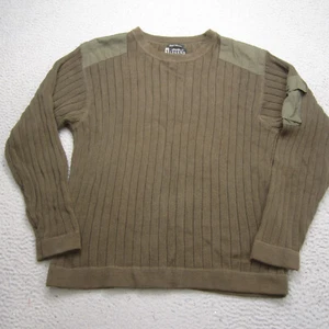 Eddie Bauer Sweater Men S Green Commando Ribbed Knit Ragg Hiking Outdoor Hunting - Picture 1 of 10