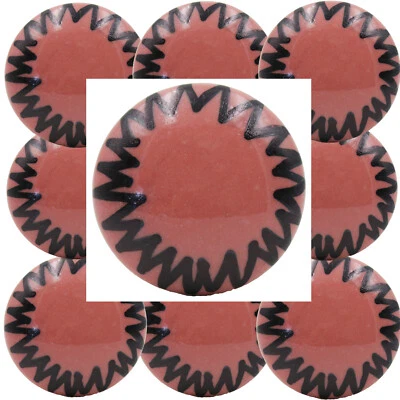 Möbelknöpfe Set 6-8-10 STK Rot Keramik Möbelknopf Pentagram Sonne Surya 33 - Bild 1 von 4