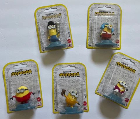 Despicable Me/The Rise Of Gru/Lot of 5 Minions/Micro Collection/Mattel Mini Toys Cover