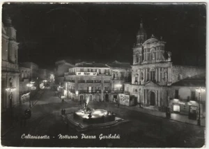 CALTANISSETTA - NOTTURNO PIAZZA GARIBALDI - VIAGG. 1960 -68372- - Imagen 1 de 1