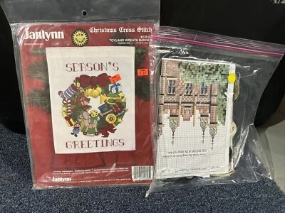 Vintage Cross-stitch Patterns-Kits- Holiday Themed- Two In Lot- Brand New - Image 1 of 4