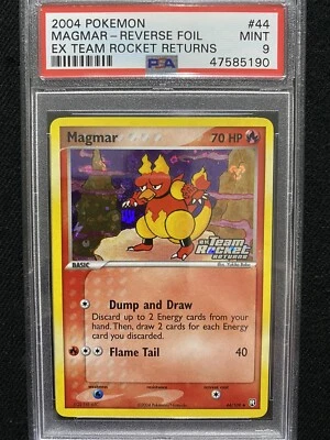 2004 Pokemon EX Team Rocket Returns Magmar Reverse Foil 44/109 PSA 9 Mint - Image 1 of 2