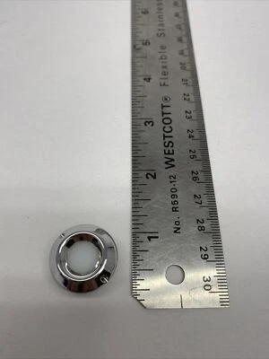 White Chrome Rossette for Starter Button Fits Mercedes W121 190SL - Изображение 1 из 4