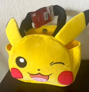 Pokemon Pikachu Kids Adult Plush Easter Halloween Bag Basket Bucket Pail Tote - Picture 1 of 6