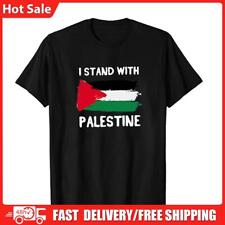 Short Tee Solid Color Basic T Shirt I Stand With Palestine Child Aldult Clothing