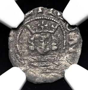 ENGLAND. Richard II. 1377-1399. Hammered Silver Halfpenny, S-1699, NGC VF Detail - Picture 1 of 4