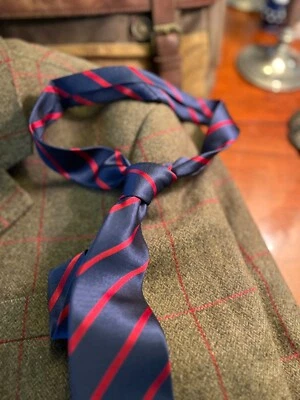 NEVER BEEN KISSED CORBATA REPP RAYAS AZUL MARINO/ROJO Foto 1 de 4