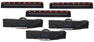 (3) Rockville MOTIONSTRIP Moving Head RGBW Color Strip Wash/Beam Light Bar+Bags - Picture 1 of 12