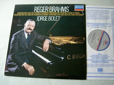 SXL 6969 REGER/BRAHMS Variations & Fugue on a Theme by Handel Bolet vinyl LP - Image 1 of 4