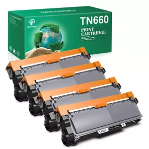 4 Pack Set TN660 Toner Fit For Brother DCP-L2540DW L2520DW MFC-L2720DW HL-L2300D - Picture 1 of 5