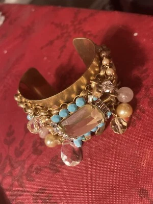 $78 NUEVO SIN ETIQUETAS CAROLEE TONO ORO/CADENA ORO CON CUENTAS ENCANTO BRAZALETE BRAZALETE - JL97 Foto 1 de 4