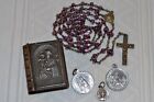 Rosary Box Depicting St Joseph And Baby Jesus Comes With Rosaries And Three Medals