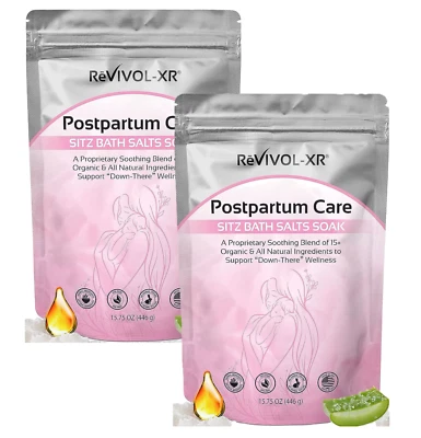 2x Sitz Bath Blend Mix Epsom Salt for Postpartum Care Soak, 20 Organic & Natural - Изображение 1 из 4