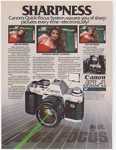 Original 1982 Canon AL-1 Quick Focus 35mm Spiegelreflexkamera Printanzeige - Olympia Sponsor - Bild 1 von 1