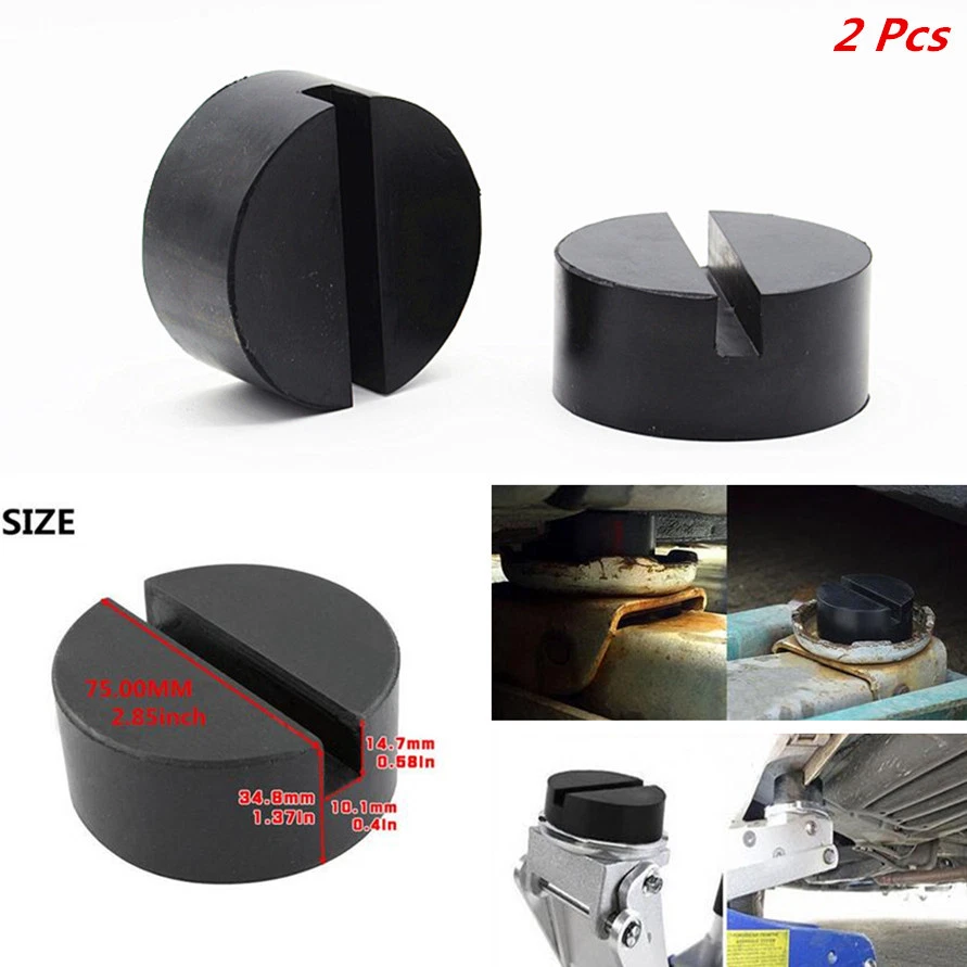 Car 75mm Slotted Rail Floor Jack Disk Pad Adapter Rubber For Pinch Weld JackPad - Image 1 of 4