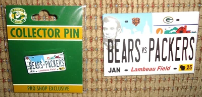 JUEGO DE PIN/IMANES GREEN BAY PACKERS/CHICAGO BEARS CON FECHA DE ENERO DE 2025 GAMEDAY NUEVO Foto 1 de 3