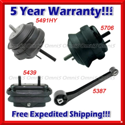 M749 Fits 2006-2011 Buick Lucerne/Cadillac DTS 4.6L Motor & Trans Mount Set 4pc - Image 1 of 4
