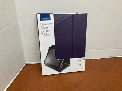 Insignia - FlexView Folio Case for Most 10" Tablets - Purple - Image 1 of 2