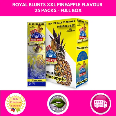 Royal Blunts XXL Pineapple 25 Packs 50 Total Full Box FREE POSTAGE TRACKED