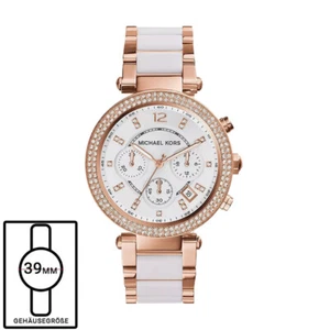 MK5774 Kors Parker Watch für Damen, Chronographenwerk mit Edelstahl Armband 39mm - Bild 1 von 8