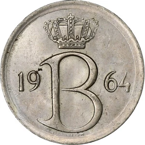 [#1164436] Belgium, 25 Centimes, 1964, Brussels, Copper-nickel, AU, KM:153.2 - Picture 1 of 2