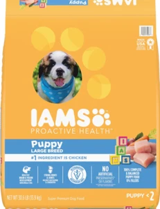 Iams Proactive Health Chicken Dry Dog Food For Puppies, 30.6 Lb Bag - Picture 1 of 8
