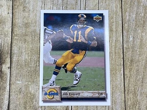 1992 Upper Deck #111 Jim Everett Los Angeles Rams Football Card - Picture 1 of 6