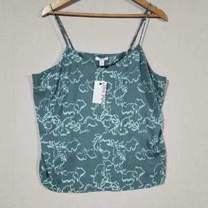 Nine West NWT Camisole Lightweight Adjustable Strap Women XL Green Tones - Picture 1 of 11