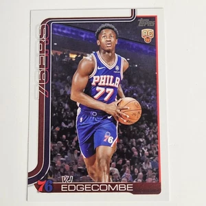 Base de baloncesto Topps VJ Edgecombe Rookie RC #203 Philadelphia 76ers 2025 - Imagen 1 de 8