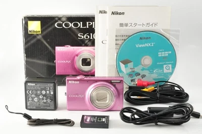 [Near MINT BOX] Nikon COOLPIX S6100 PINK Compact Digital Camera 20.0MP 7x Japan - Image 1 of 4