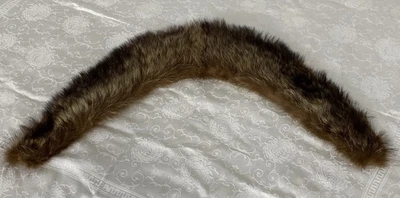 "Bufanda estola de piel de mapache vintage capa de hombro envoltura glamour 48"" para mujer" Foto 1 de 4