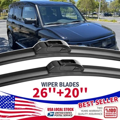 26"&20" Front Bracketless Windshield Wiper Blades FOR Acura RLX 2017-2018 - Изображение 1 из 4