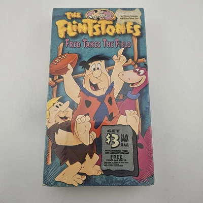 Flintstones - VHS - 1994 - Hanna Barbara - Fred Takes the Field Box - Shrink - - Image 1 of 4